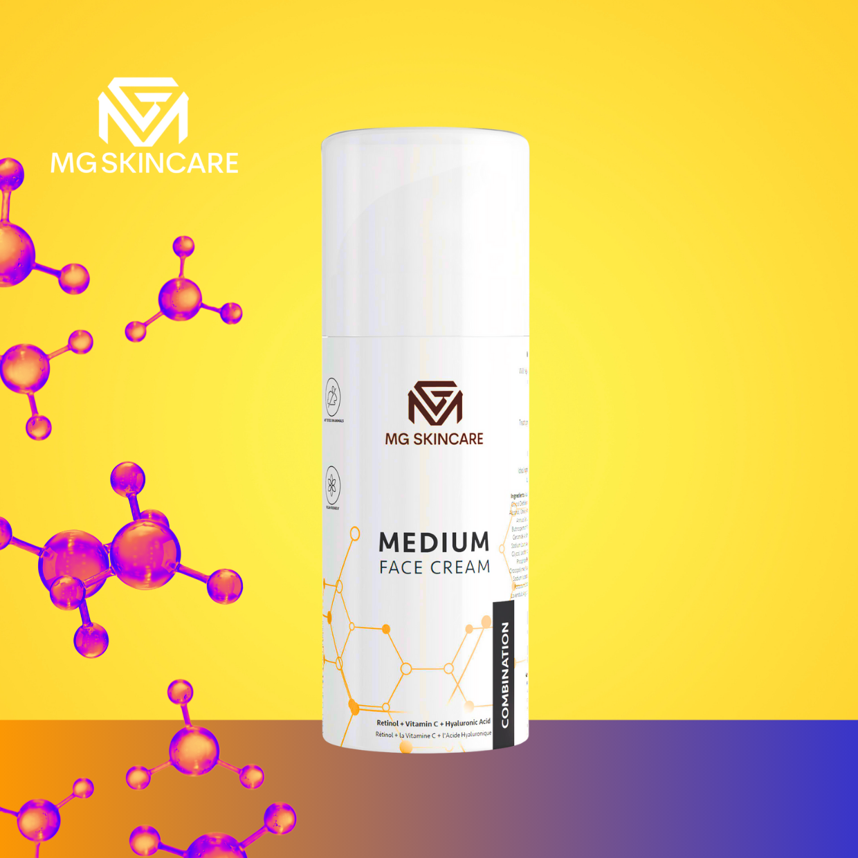 Medium Face Cream with Retinol - Vita C & Hyaluronic Acid