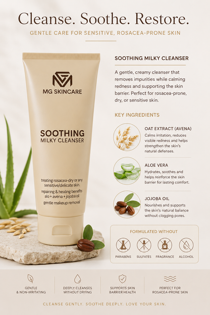 SOOTHING MILKY CLEANSER - FACE & EYES MAKEUP REMOVAL/CLEANSER