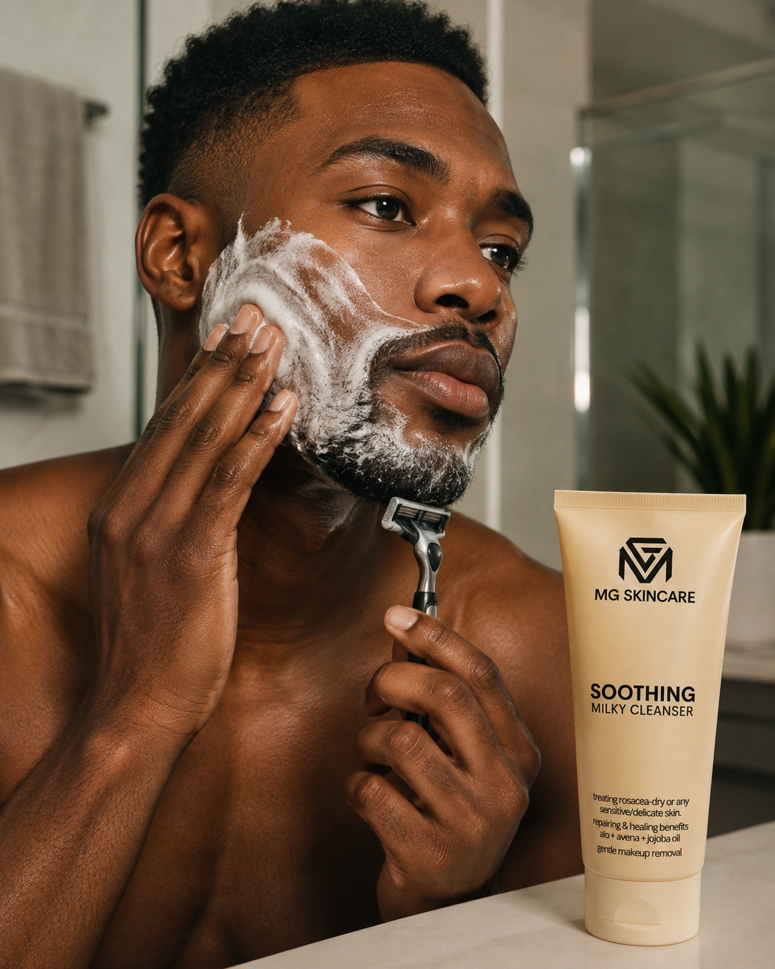 SOOTHING MILKY CLEANSER - FACE & EYES MAKEUP REMOVAL/CLEANSER