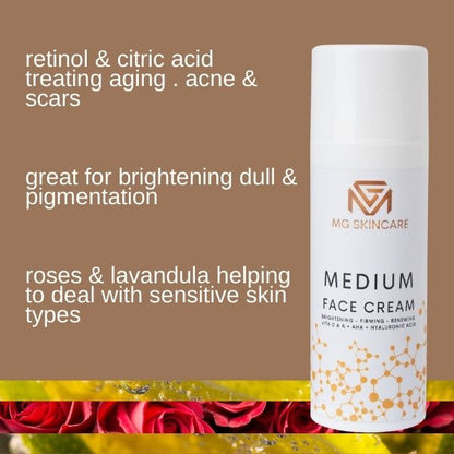 MEDIUM FACE CREAM RETINOL - FRUIT ACIDS & HYALURONIC ACID