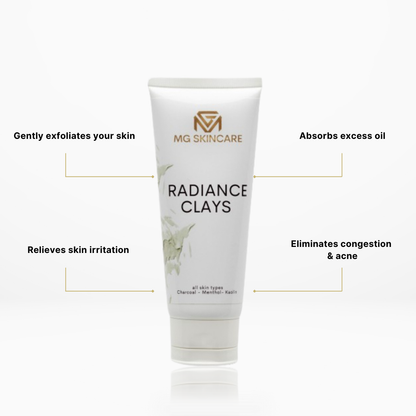 RADIANCE CLAYS - 3 in 1 ( CLEANSER - EXFOLIATOR  + MASK )