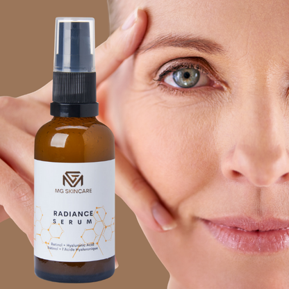 RADIANCE SERUM WITH PLANT BASED VITAMIN C & A + HYALURONIC ACID.