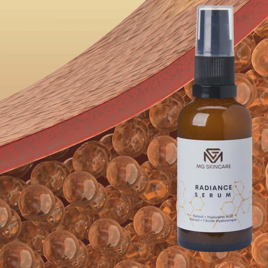 RADIANCE SERUM WITH PLANT BASED VITAMIN C & A + HYALURONIC ACID.