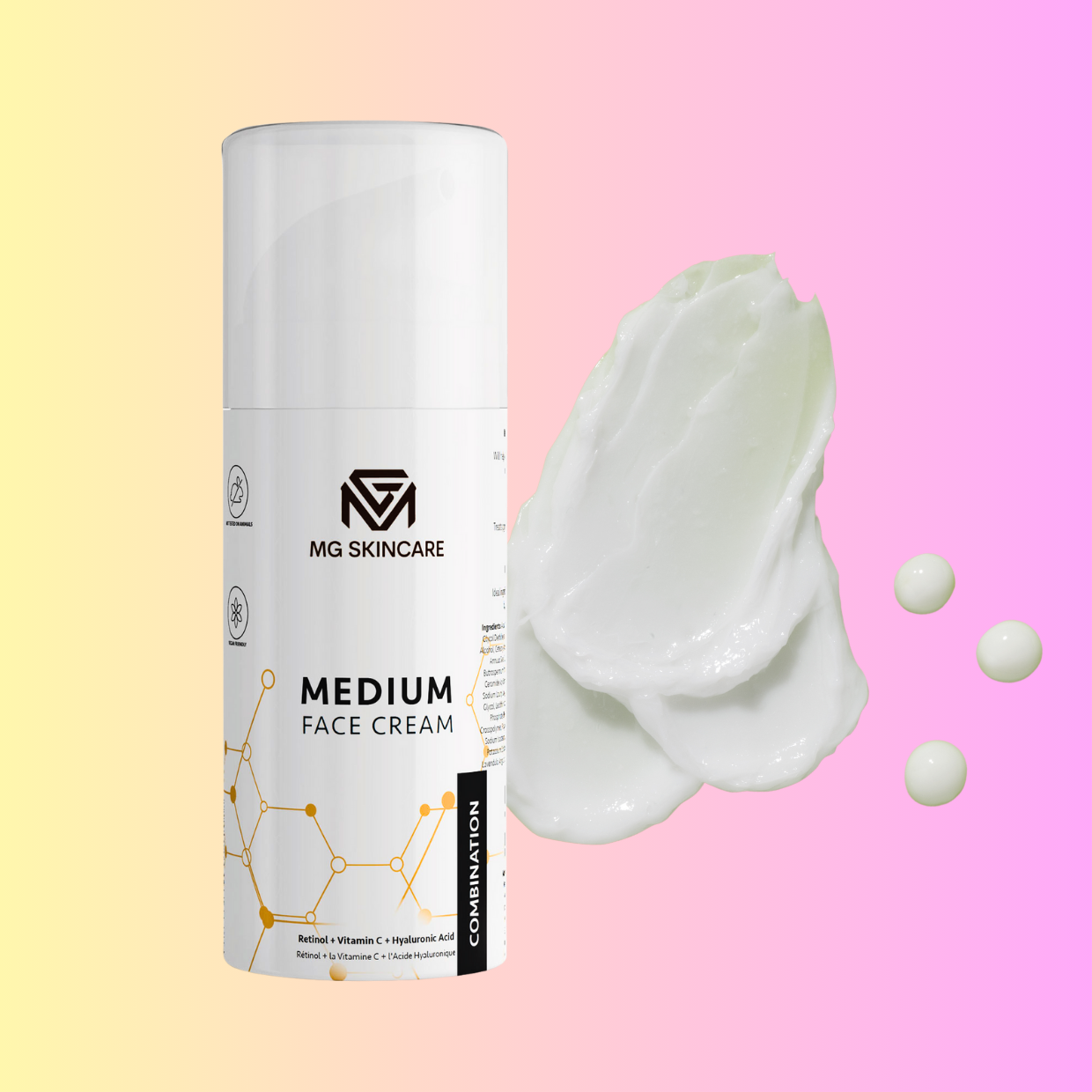 Medium Face Cream with Retinol - Vita C & Hyaluronic Acid